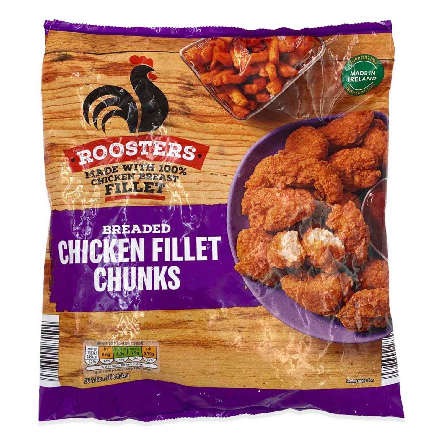 Breaded Chicken Fillet Chunks 400g Roosters